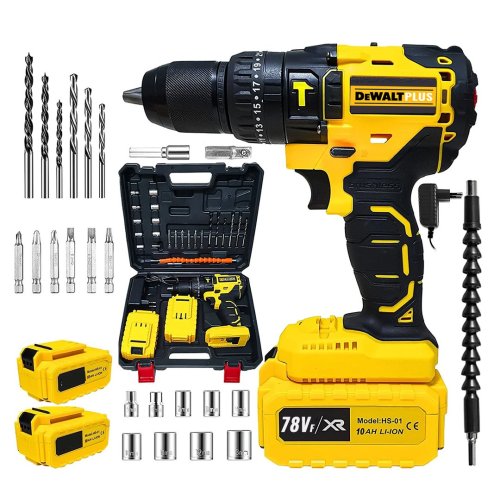 DewaltPlus EEA369 78vf 10ah Darbeli Çift Batarya Vidalama Matkap Seti