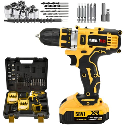 DewaltPlus EEA438 Akülü 24 Parça 58Vf Vidalama Matkap Seti Çift Batarya