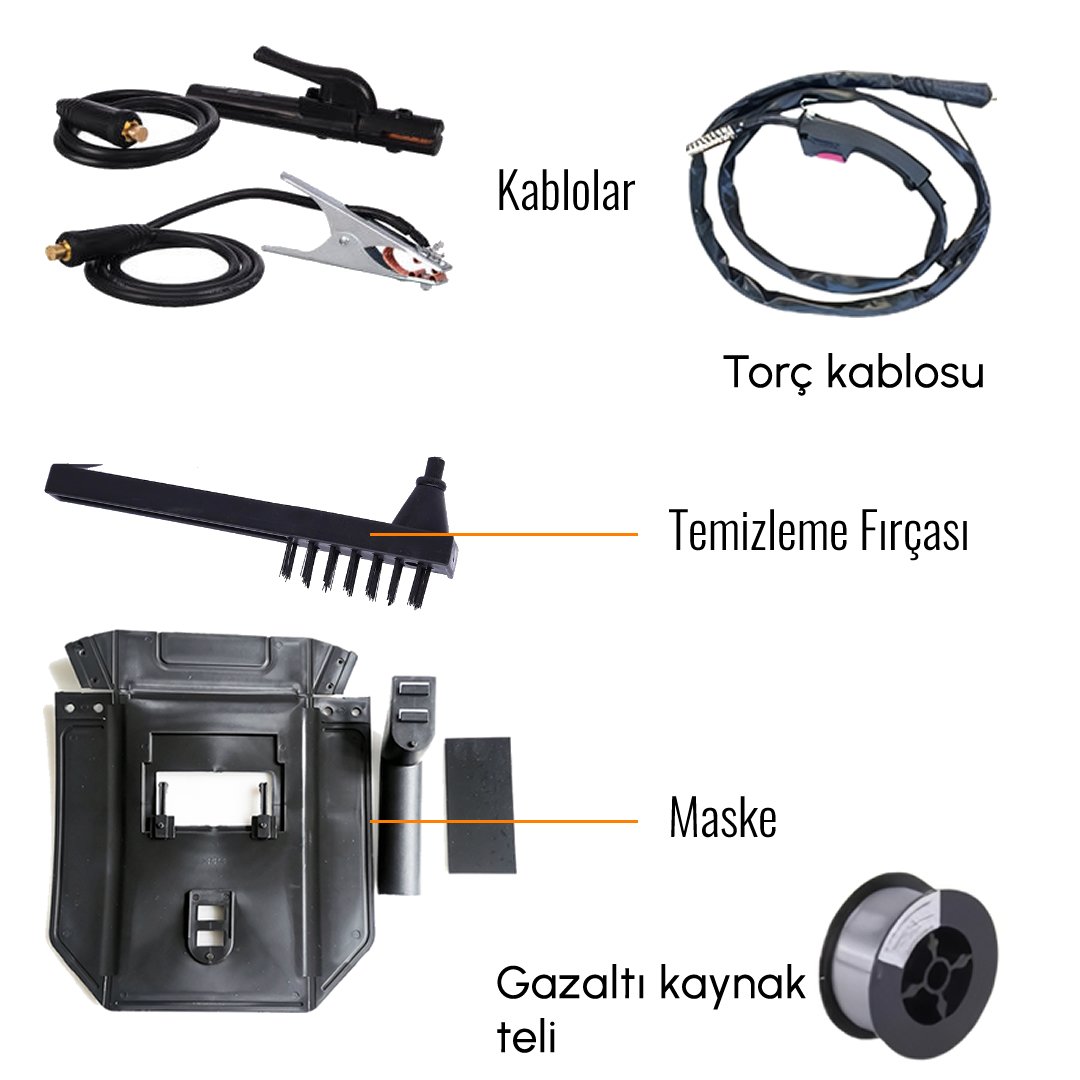 DfWelt EEA436 MIG950 3 Fonksiyonlu Tig Mma Mig Gazsız Gaz Altı Kaynak Makinesi parçaları