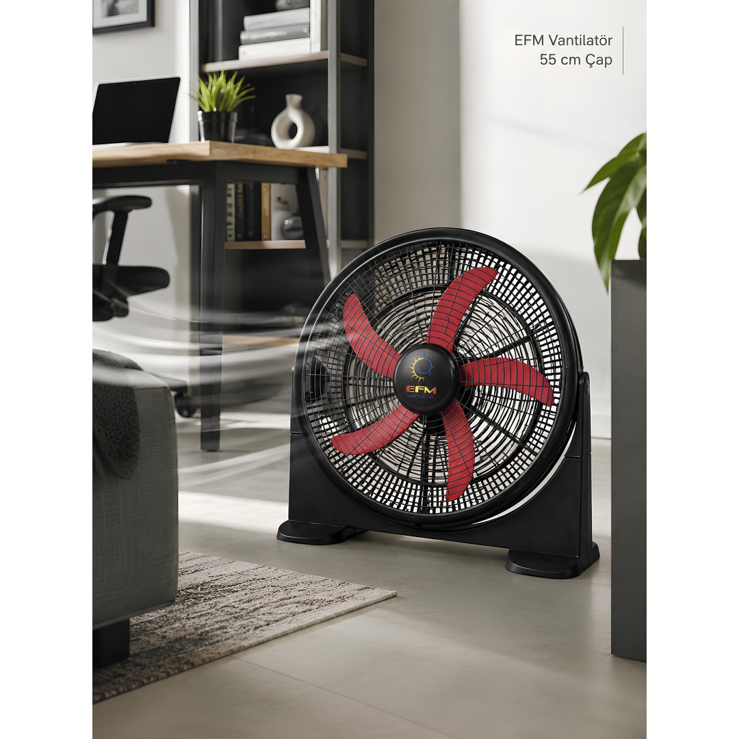 EFM HC1043 55 cm 5 Kanatlı 3 Kademeli Yer Tipi Vantilatör kullanım alanları