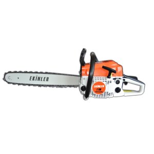 Ekinler EEA074 Ekstra Güçlü 52CC Benzinli Ağaç Odun Dal Kesme Motoru Benzinli Testere Hızar Motoru (Turuncu)