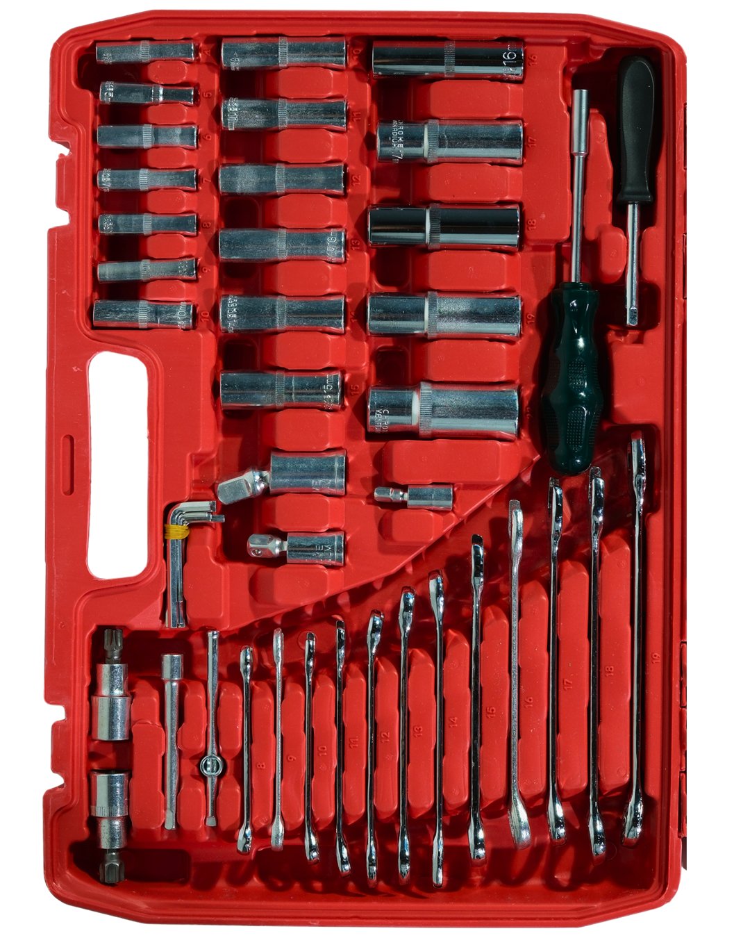 Ekinler EEA465 Profesyonel 216 Parça Usta Lokma Takımı Seti Tamirci Seti Paslanmaz Çelik Krom Kaplama Kırmızı özellikler