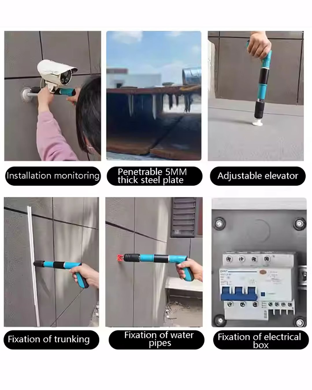 Ekinler El Aletleri EEA413 Mekanik Çivi Tabancası Beton Çelik Çivi Tabancası + 100 Adet Pul Başlı Barutlu Çivi Kullanım alanları