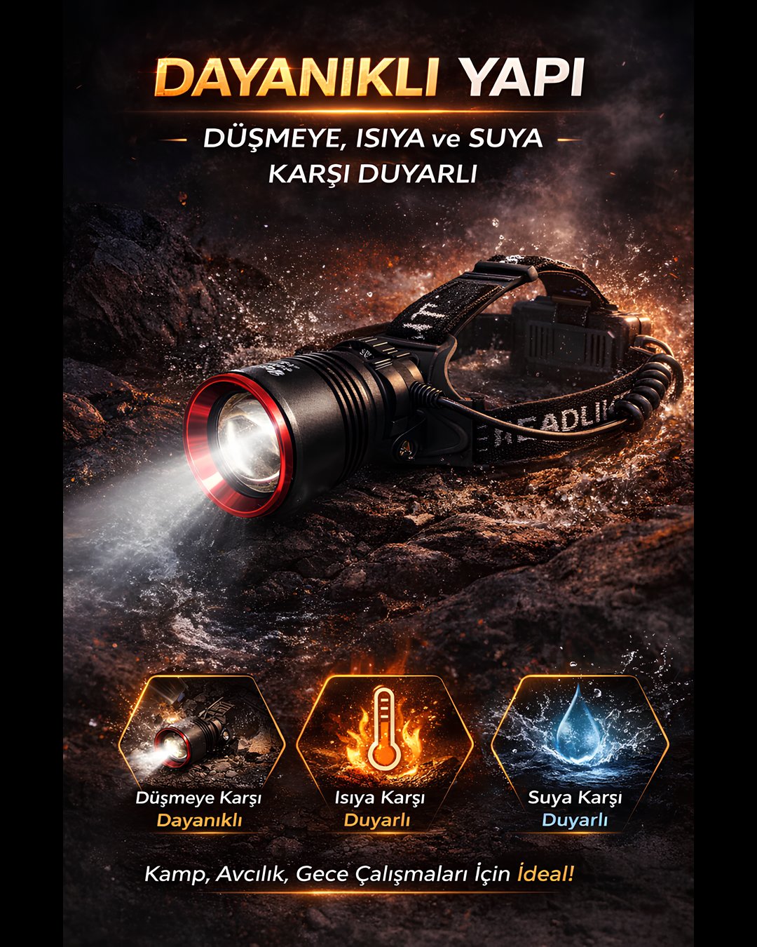 Farissu Q-Max PST2208 4000 Lümen Şarjlı Sensörlü Kafa Lambası 40W Zoomlu Powerbank Özellikli Profesyonel LED Fener kullanım alanları