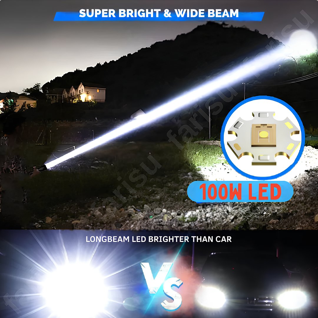 Gold Kama GK9565 Şarjlı El Feneri 100W 6000mAh Powerbank Zoomlu Ultra Güçlü LED Fener model ve fiyatlar