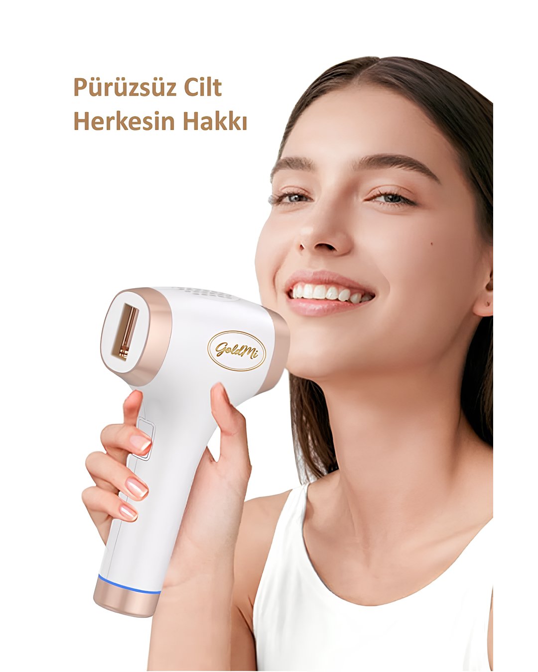 GoldMi IPL01 Buz Lazer Epilasyon Cihazı 21J | Sınırsız Atım, ICE Soğutma, Cilt Gençleştirme kullanım alanları