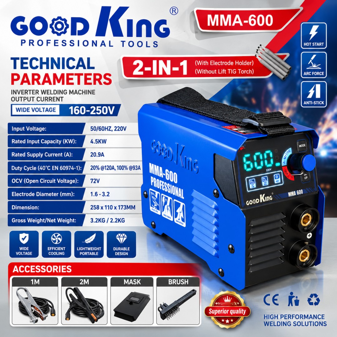 Good King Gk Mma 600 350a Dijital Ekranli Inverter Kaynak Makinesi Teknik Ozellikler