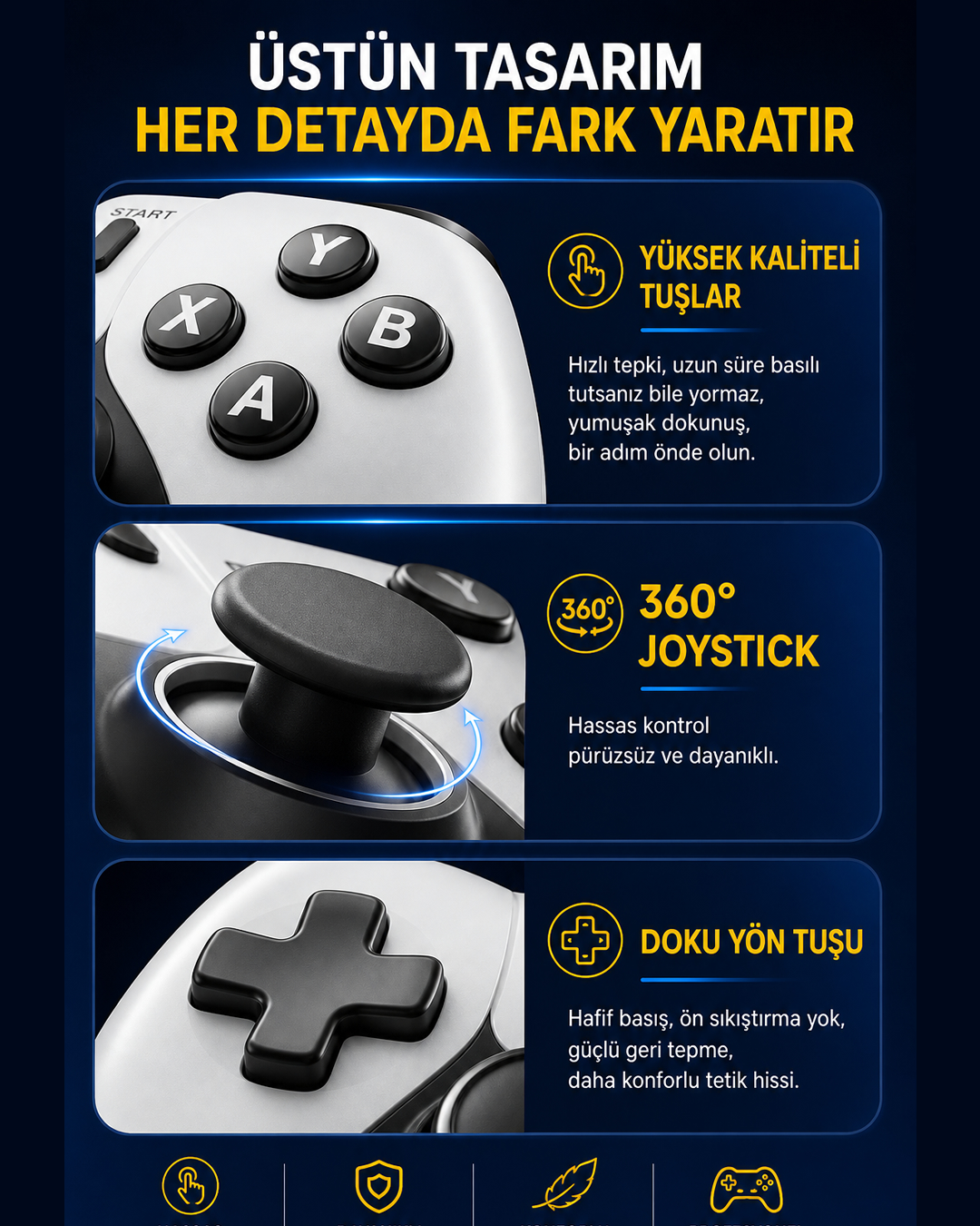 Gs5 Pro Kablosuz Çift Kol Yeni Nesil Oyun Konsolu Uyumlu 4k-hdmı 53 Emulatör 20000 Oyunlu 2.4g Gaming Atari tuşlar