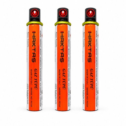 Haktaş FC165 Gaz Tüpü Çivi Tabancası İçin 3lü Ekonomik Paket