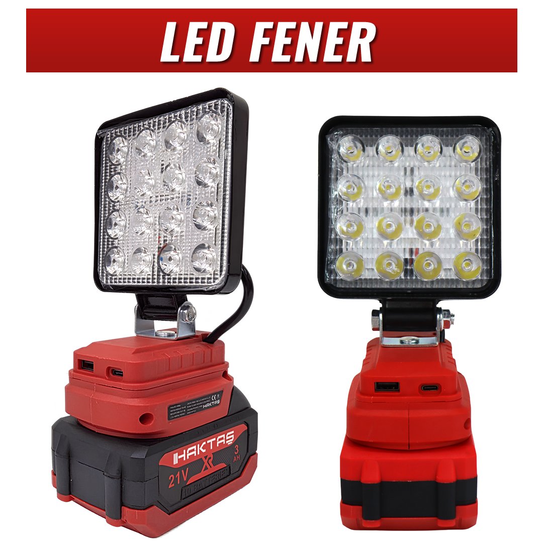 Prohummer HKT507 Yeni Nesil Kırmızı Işıklı 5li Kömürsüz Akülü Makine Seti  led ışık 