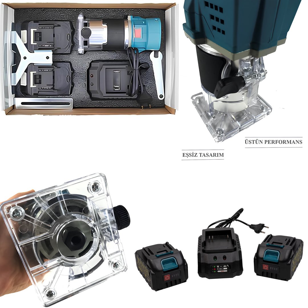 Haktaş HKT789 36V Çift Akülü Freze Makinesi 6 Kademe Devir Ayarlı | 6mm Profesyonel Ahşap Freze model ve fiyatları