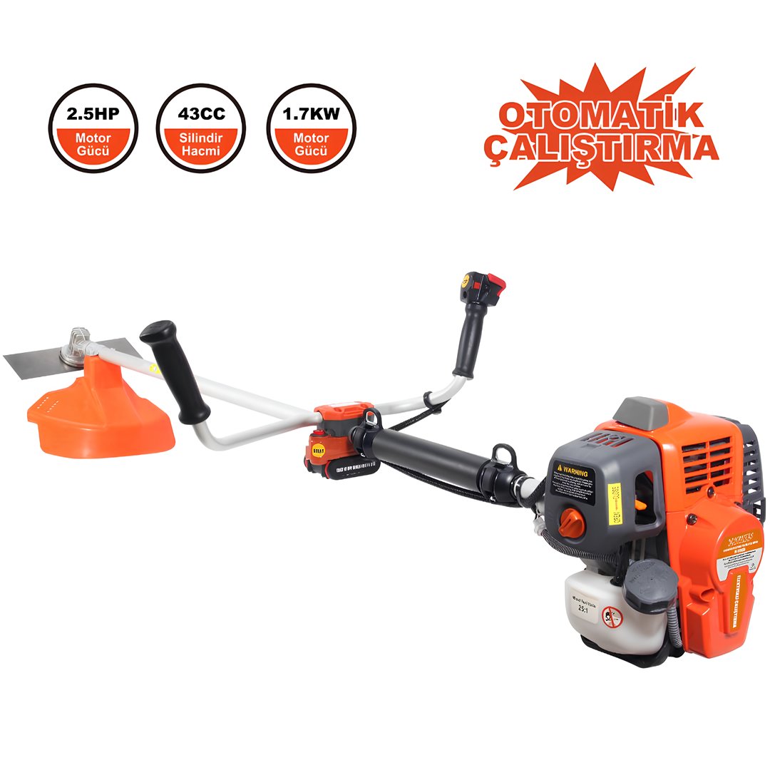 Haktaş JS-CG430 Benzinli Yan Tırpan - Otomatik Çalıştırma Sistemli 43cc model ve fiyatları