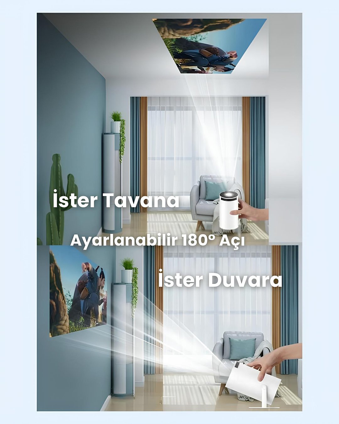 Harvox HY300 Pro Upgrade Projeksiyon Cihazı | Android WiFi Bluetooth Taşınabilir Mini Projektör (HD 720P) aksesuarlar