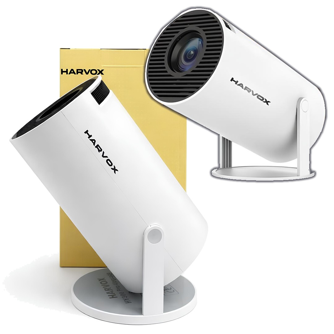 Harvox HY300 Pro Upgrade Projeksiyon Cihazı | Android WiFi Bluetooth Taşınabilir Mini Projektör (HD 720P)