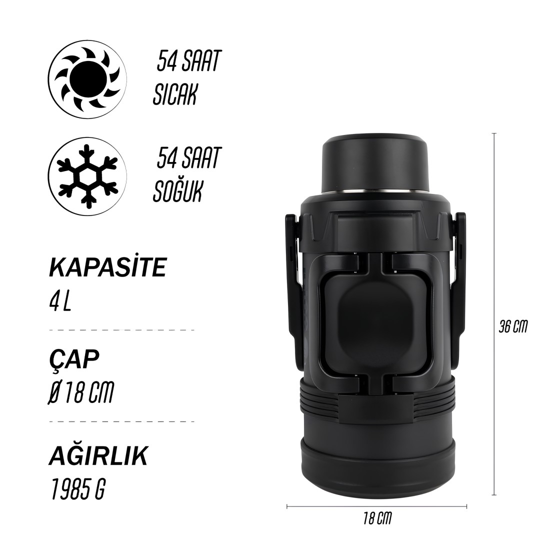 Igloo IG-BGBARREL-4LT-SYH Big Barrel Termos 4 Litre 54 Saat Sıcak Soğuk teknik özellikler