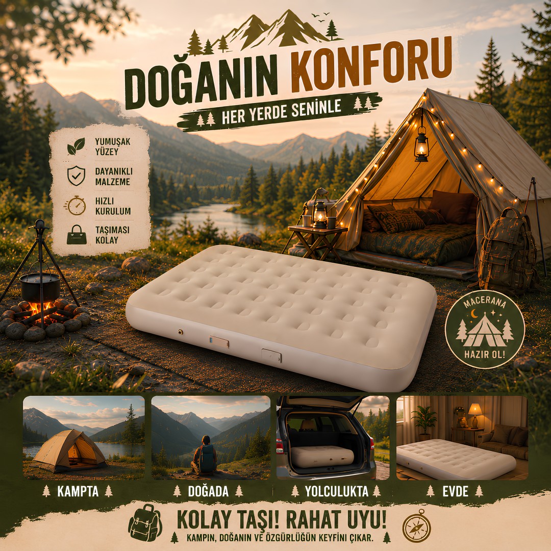 Inflatable Mattress Kmp261 Iki Kisilik Sisme Yatak Teknik Ozellikleri