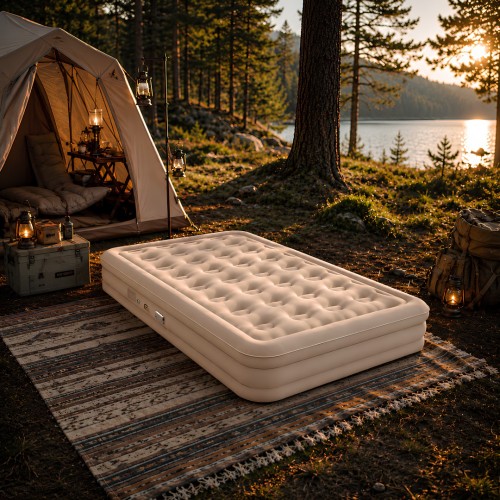 Inflatable Mattress KMP263 Üç Kişilik Şişme Kamp ve Seyahat Yatağı