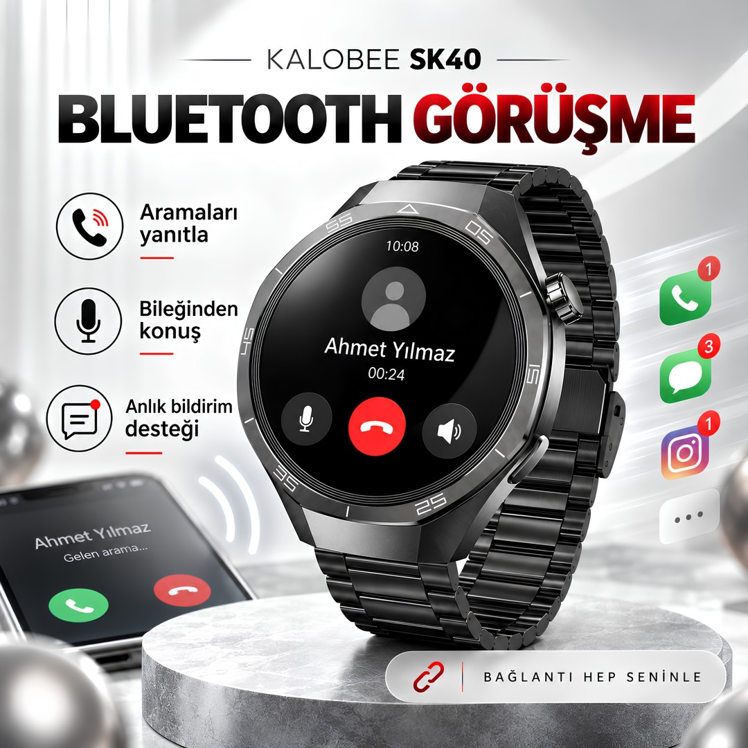 Kalobee Sk40 49 Mm Amoled 3 Kordonlu Akilli Saat