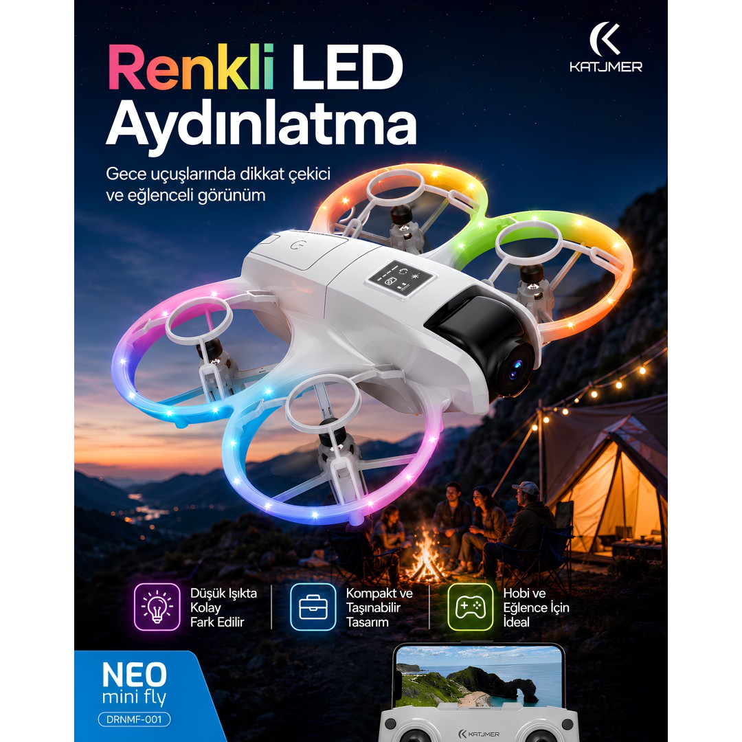 Katjmer DRNMF-001 Neo Mini Fly Kameralı Akıllı Mini Drone yorumları