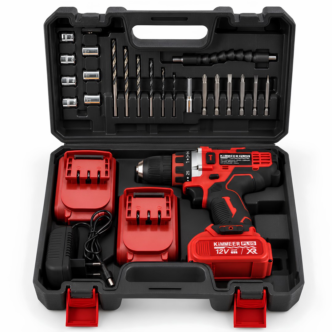 Kimmer Plus Km0101k 12v Metal Sanziman Sarjli Matkap 24 Parca Set Kutu Icerigi