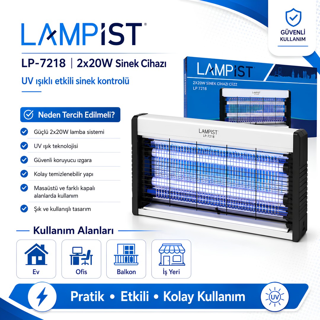 Lampist Cızz LP-7218 2x20W Elektrikli Sinek Cihazı teknik özellikleri
