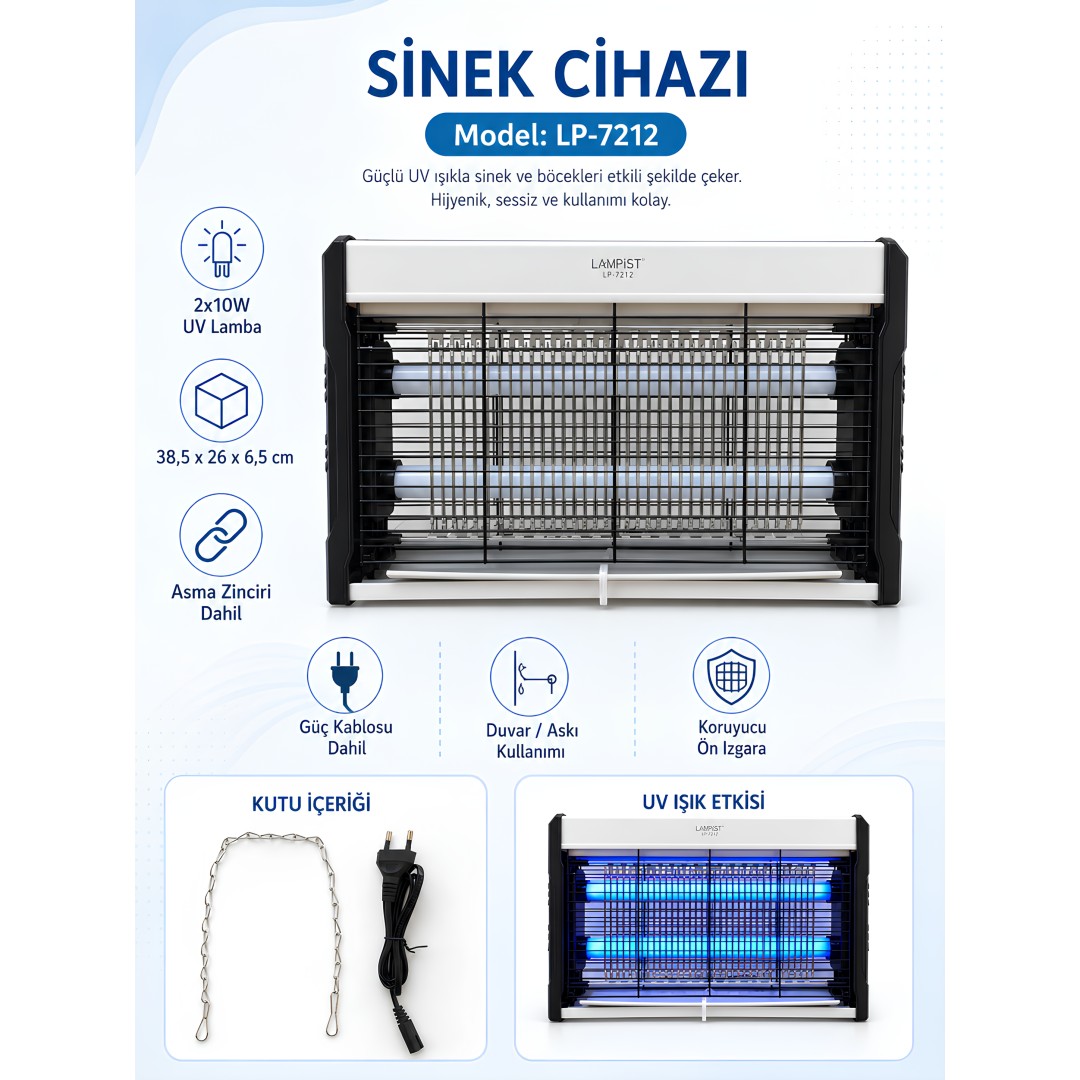 Lampist Cızz LP7212 2x10W Elektrikli Sinek Cihazı model ve fiyatlar