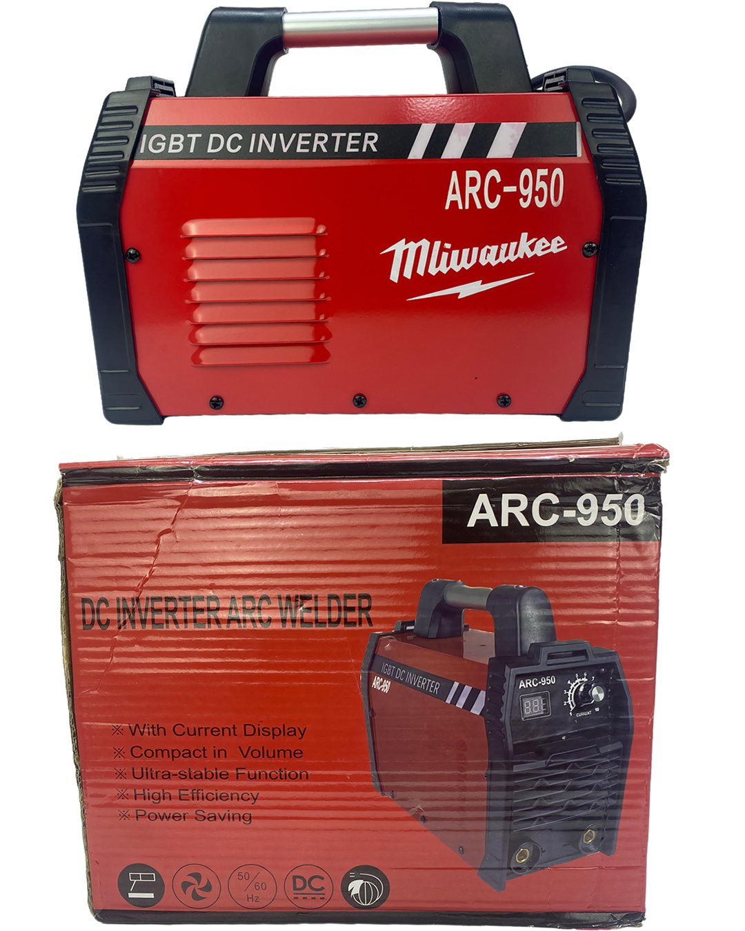 Milwaukee EEA408 ARC 950 DC İnverter Dijital Kaynak Makinesi (Kırmızı) parçalar