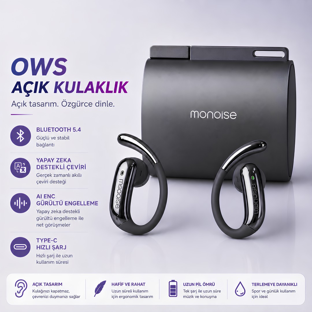 Monoise P Q13 Open Ear Ai Ceviri Destekli Bluetooth Kulaklik Teknik Ozellikleri