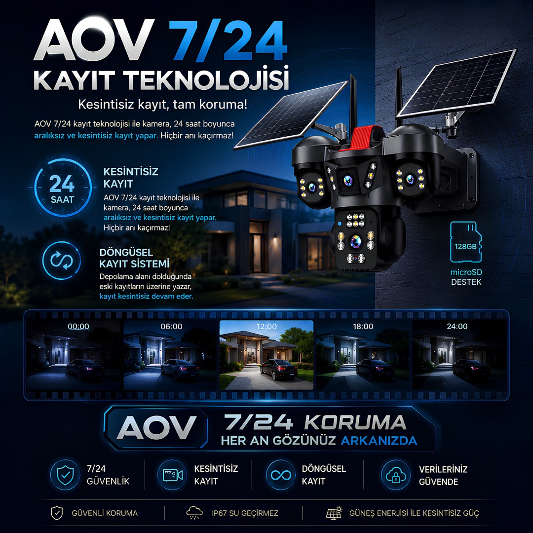 Onqam Oq S4 4 Kamerali Solar Aov Guvenlik Kamerasi Fiyatlari