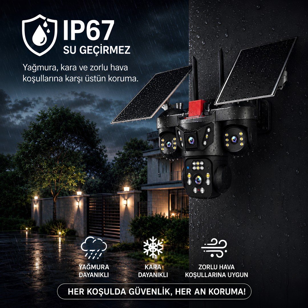 Onqam Oq S4 4 Kamerali Solar Aov Guvenlik Kamerasi Kullanim Alanlari