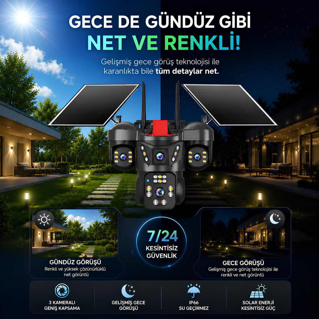 Onqam Oq S4 4 Kamerali Solar Aov Guvenlik Kamerasi Model Fiyatlari
