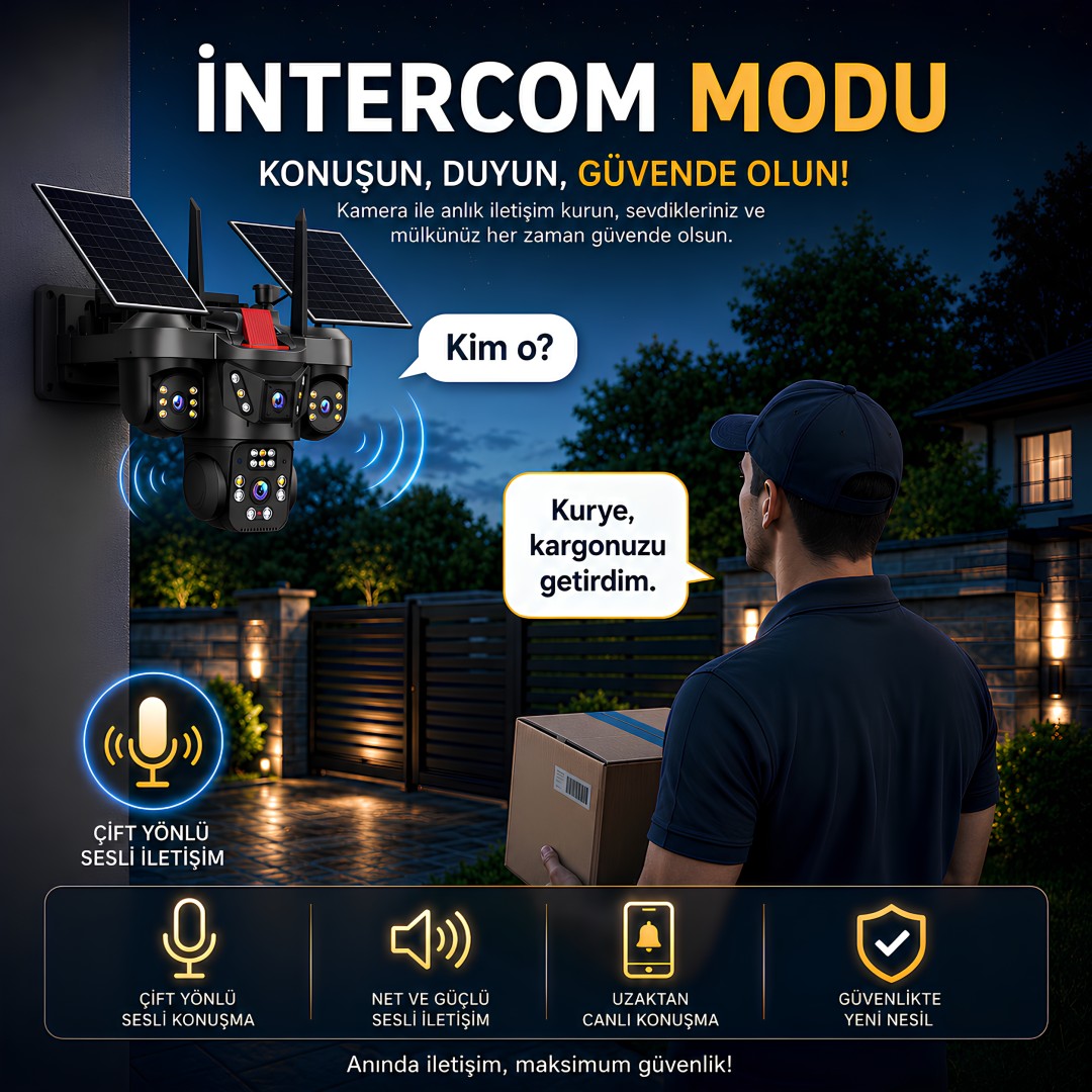 Onqam Oq S4 4 Kamerali Solar Aov Guvenlik Kamerasi Teknik Ozellikleri