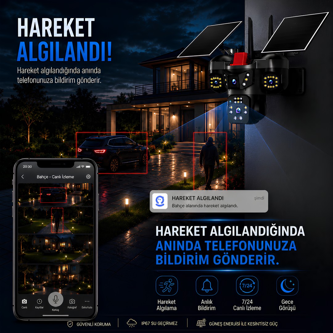Onqam Oq S4 4 Kamerali Solar Aov Guvenlik Kamerasi Yorumlari
