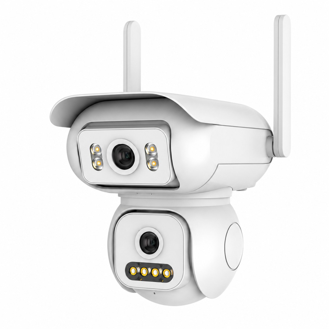 Onqam ON-W2 Çift Kameralı Wi-Fi Güvenlik Kamerası - Renkli Gece Görüşü ve IP67 AOV Sürekli Kayıt
