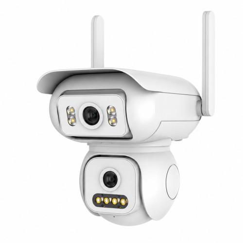 Onqam ON-W2 Çift Kameralı Wi-Fi Güvenlik Kamerası - Renkli Gece Görüşü ve IP67 AOV Sürekli Kayıt