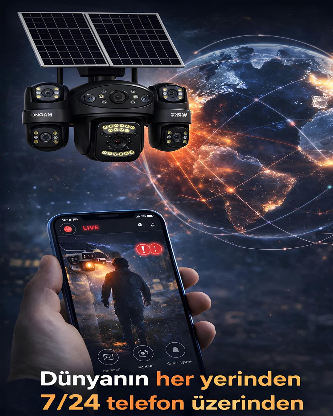 ONQAM P ON-SG4484 AOV 4 lensli 4G SIM kartlı güneş enerjili güvenlik kamerası fiyatları
