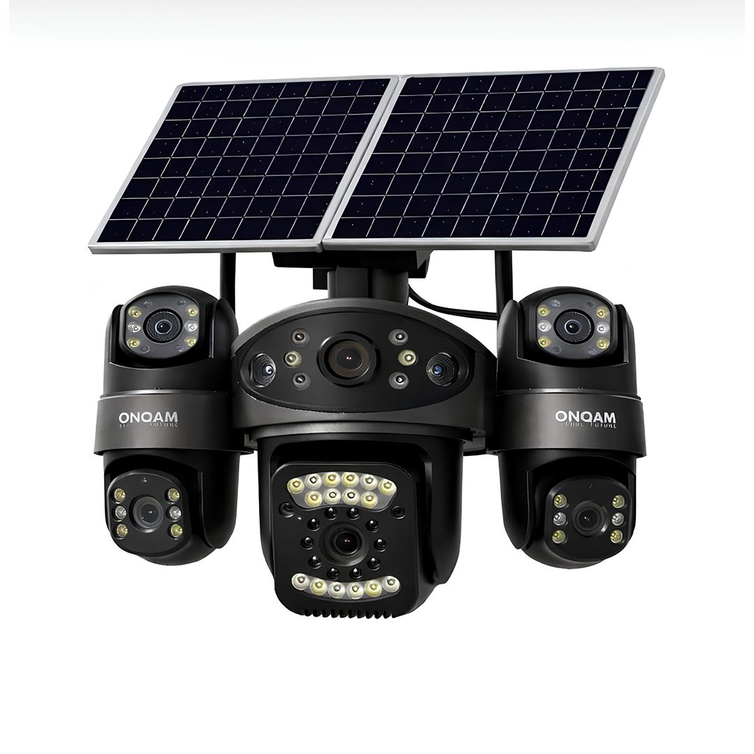 Onqam P ONSG4484 4G Kamera 4 Lens 3MP AOV Güneş Enerjili SIM Kartlı Güvenlik Kamerası