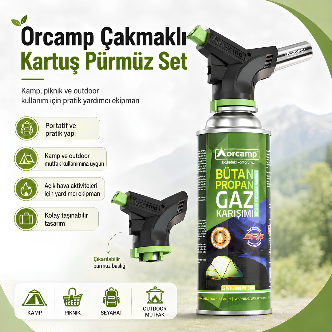 Orcamp OG-CX-500-KTS-22 Çakmaklı Kartuş Pürmüz Set model ve fiyatlar