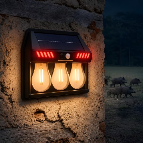 Panther PT-2973 Yabani Hayvan Kovucu Solar Sensörlü LED Duvar Lambası