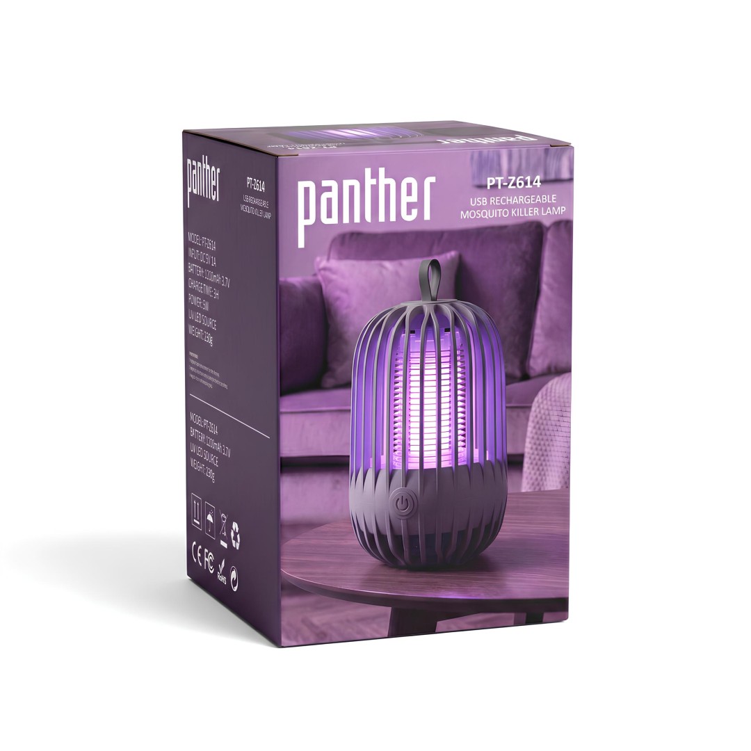Panther Pt Z614 Usb Sarjli Sinek Oldurucu Gece Lambasi Kutu Icerigi