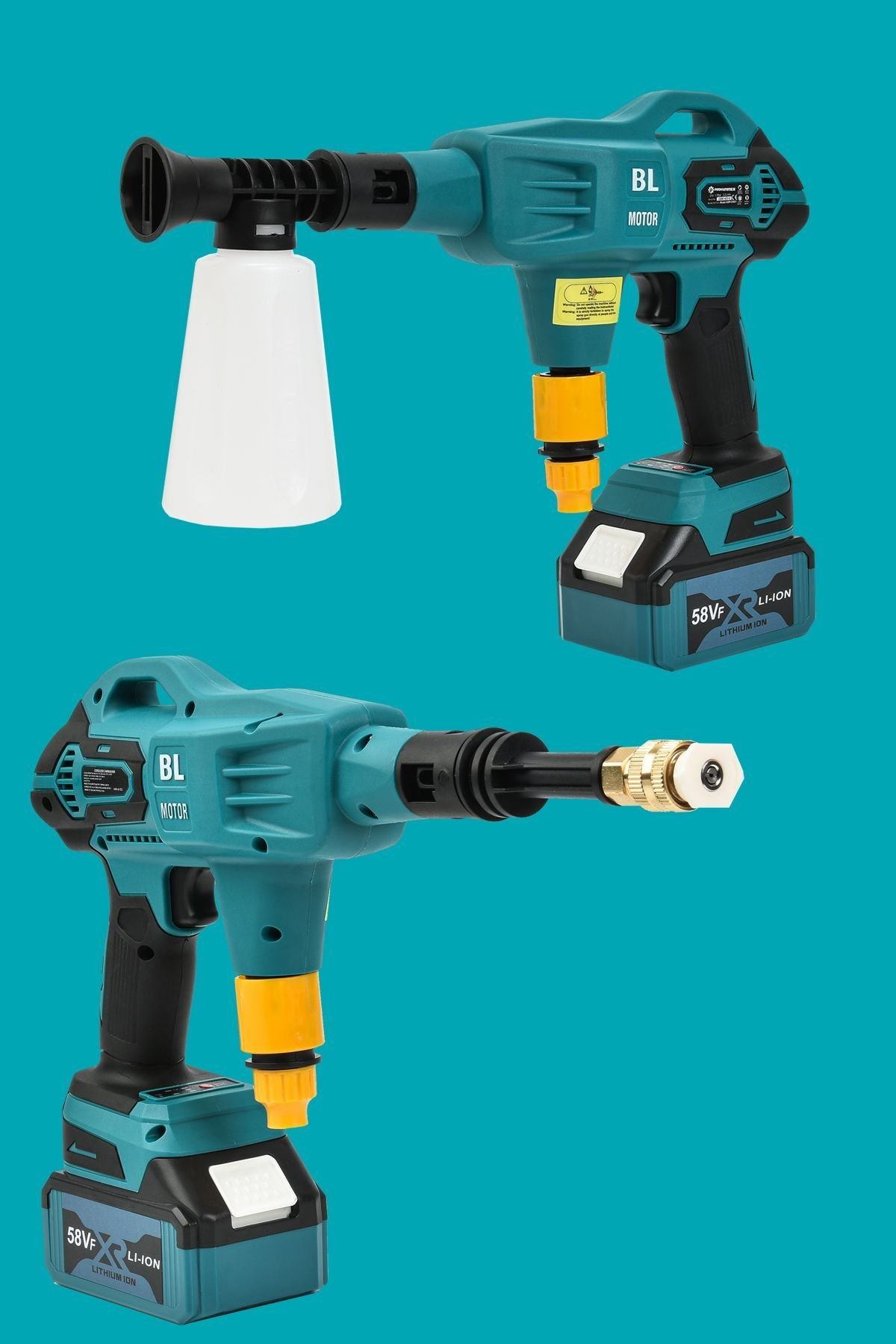 Prohummer PH224 Profesyonel Kömürsüz 58vf Yüksek Basınçlı Çift Akülü Oto Araba Yıkama Makinesi model ve fiyatları