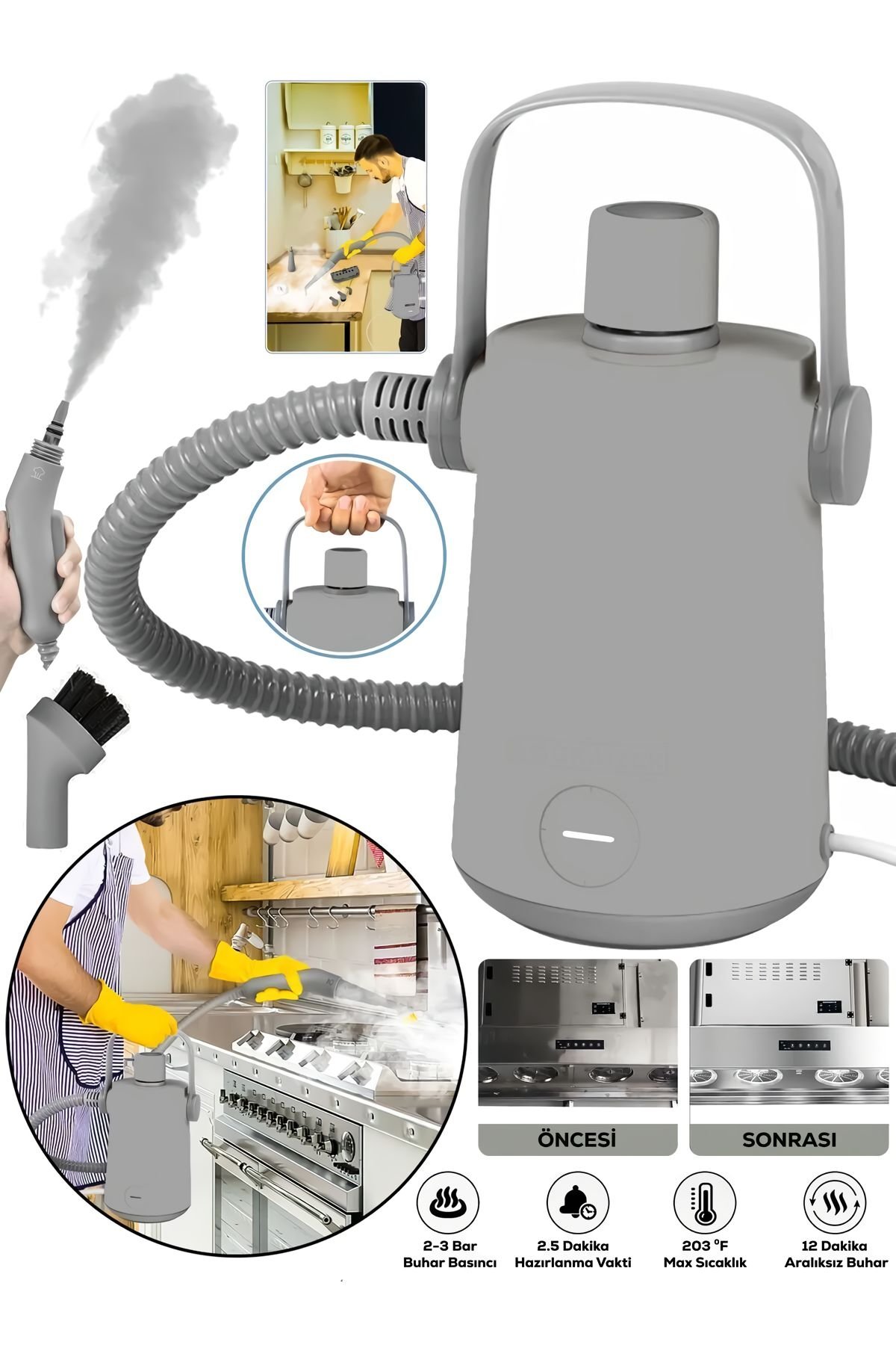 Prohummer PH231 EasyFix Series Profesyonel Buharlı Temizleyici Buharlı Temizlik Makinesi Model ve Fiyatları