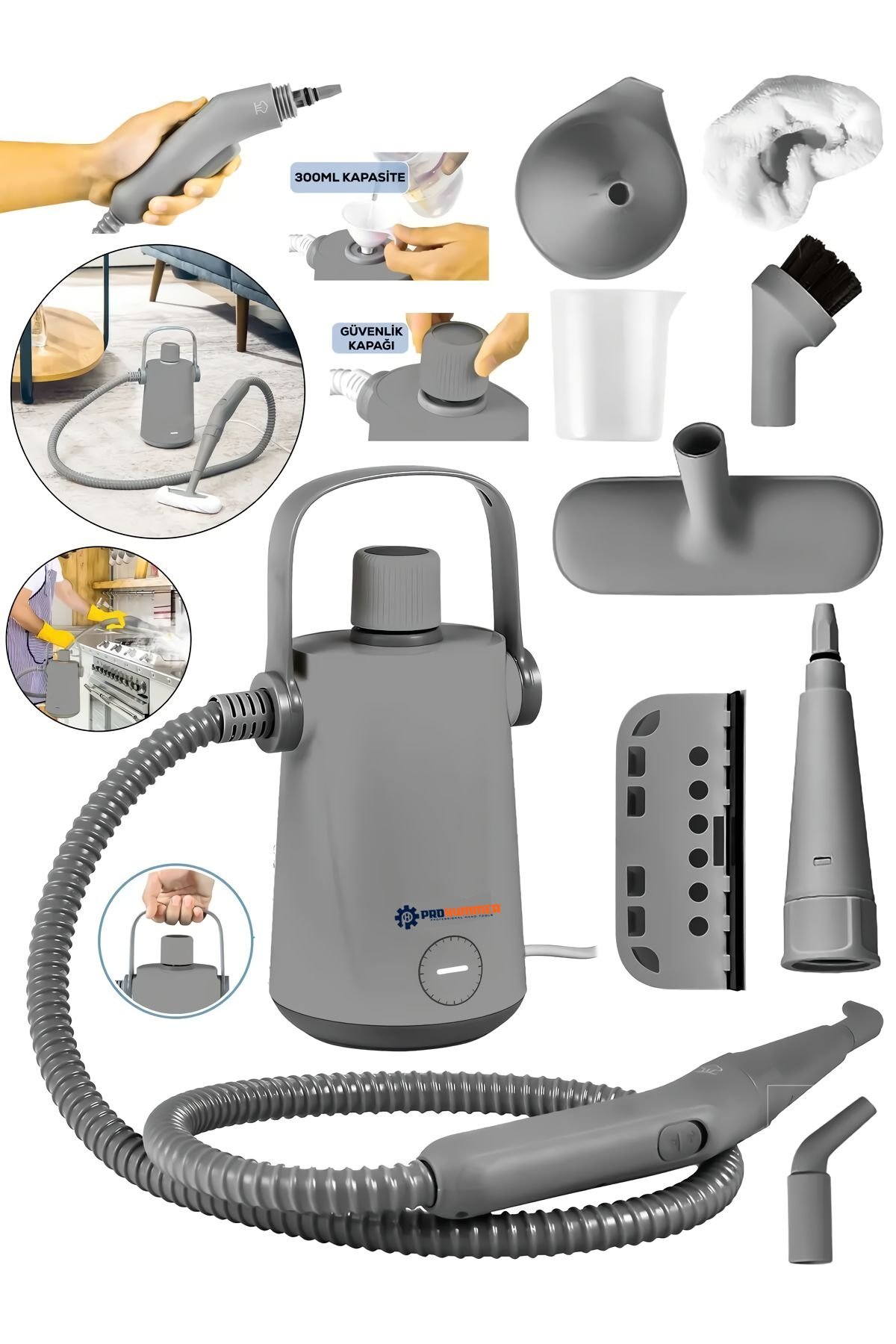 Prohummer PH231 EasyFix Series Profesyonel Buharlı Temizleyici Buharlı Temizlik Makinesi Özellikler