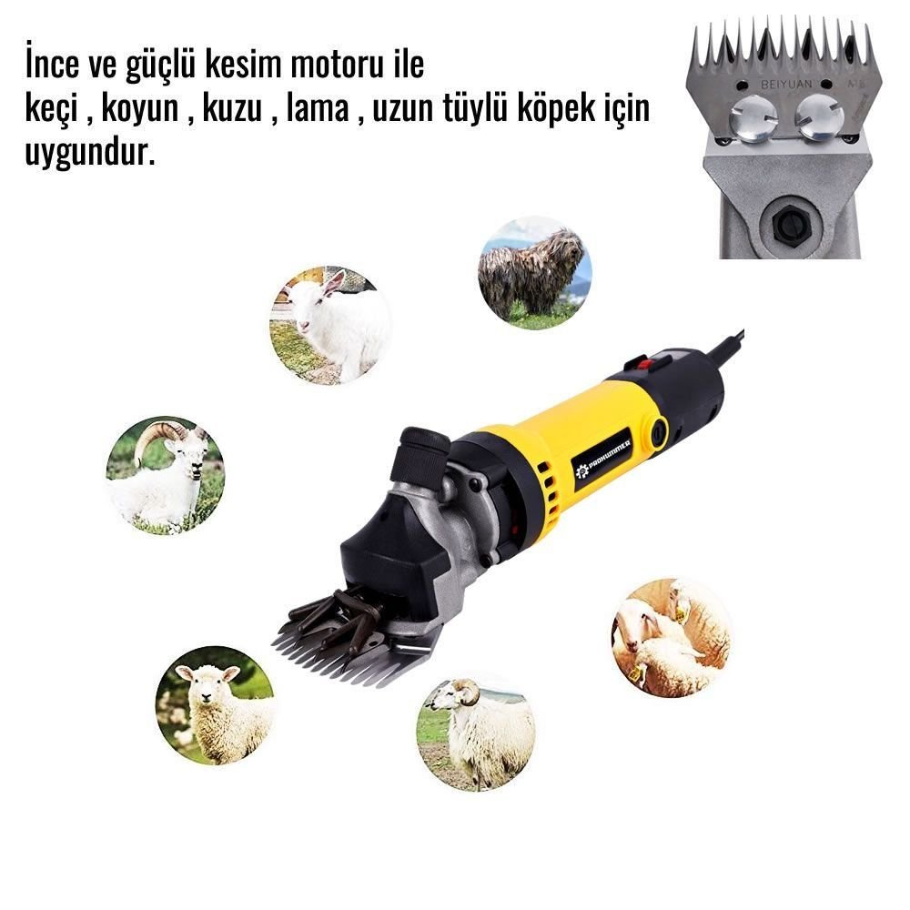 Prohummer PH-EA017 Koyun Keçi Kırkma Makinesi (Sarı) özellikleri