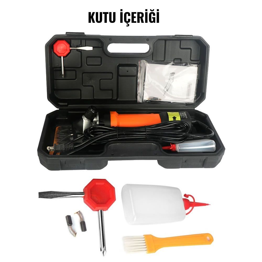 Prohummer PH-EA018 Koyun Keçi Kırkma Makinesi (Kırmızı) Çantası