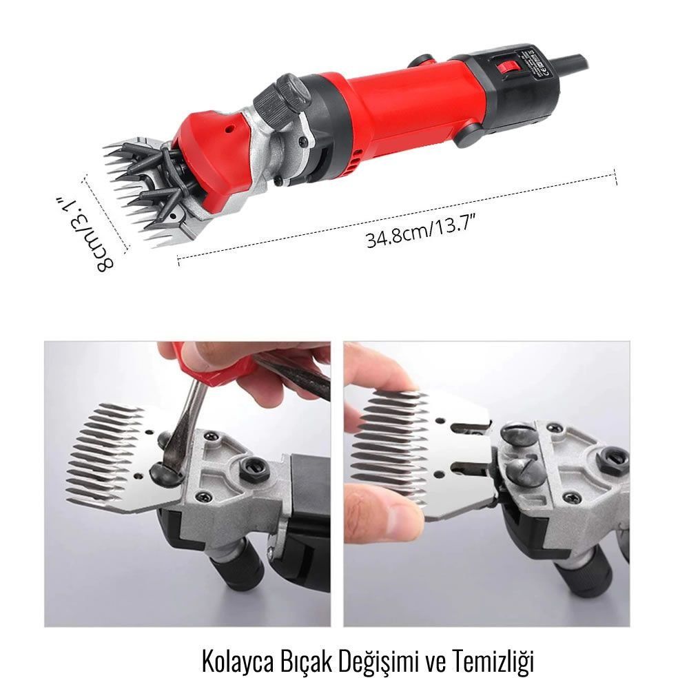 Prohummer PH-EA018 Koyun Keçi Kırkma Makinesi (Kırmızı) model ve fiyatları