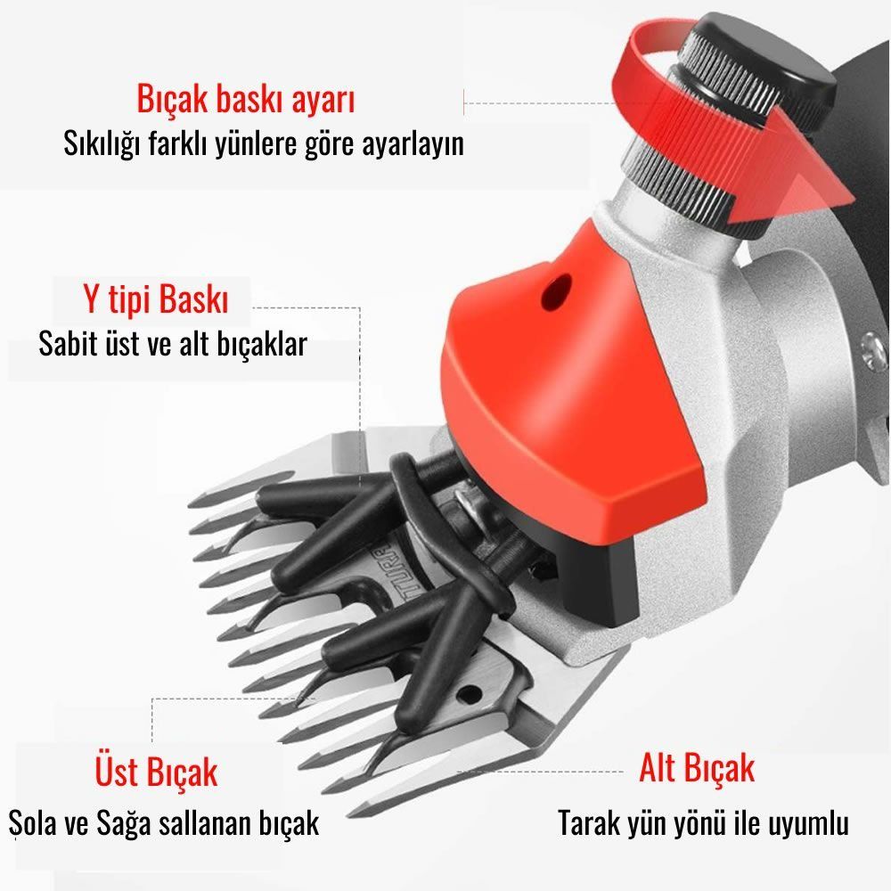 Prohummer PH-EA018 Koyun Keçi Kırkma Makinesi (Kırmızı) Kullanımı
