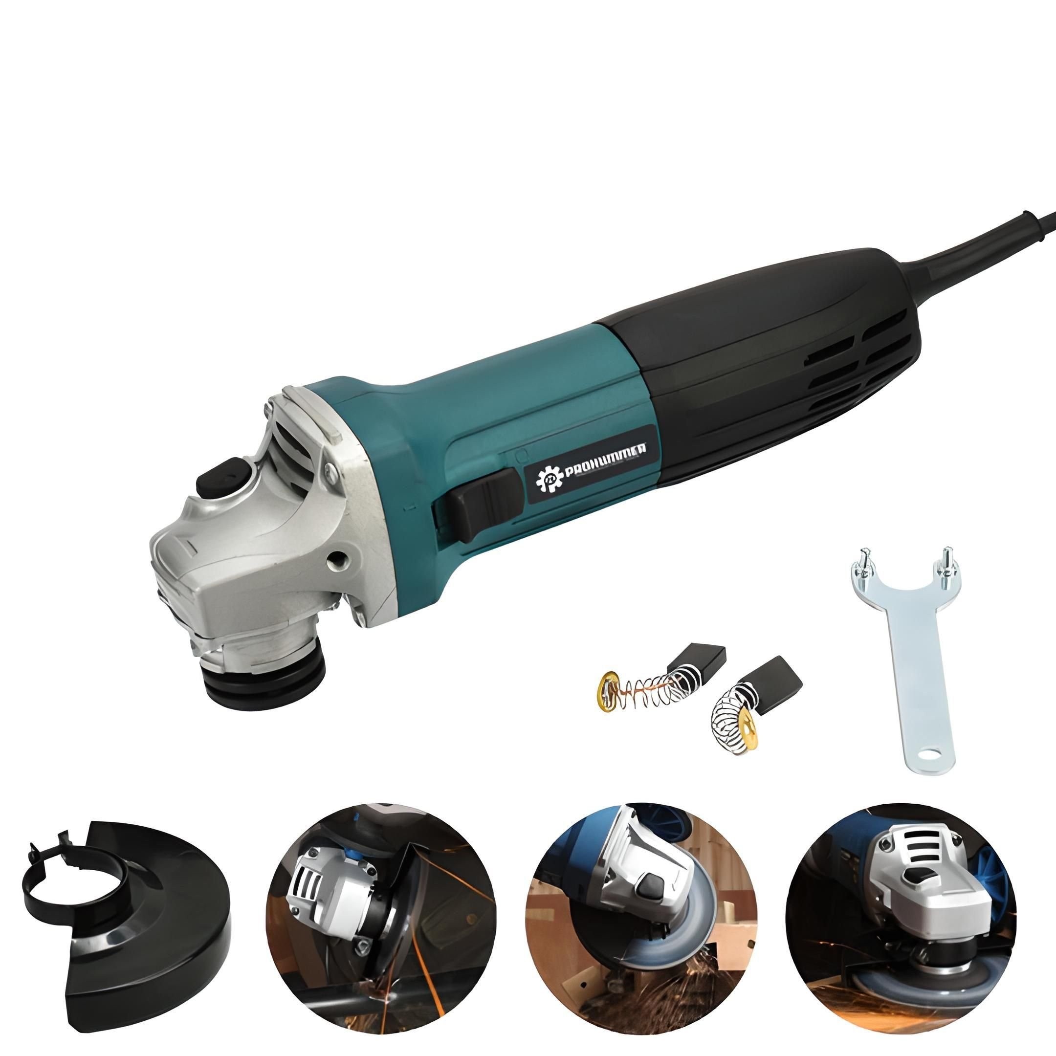 Prohummer PH010 Elektrikli Devir Ayarsız Avuç Taşlama Makinesi - 1000W 125mm