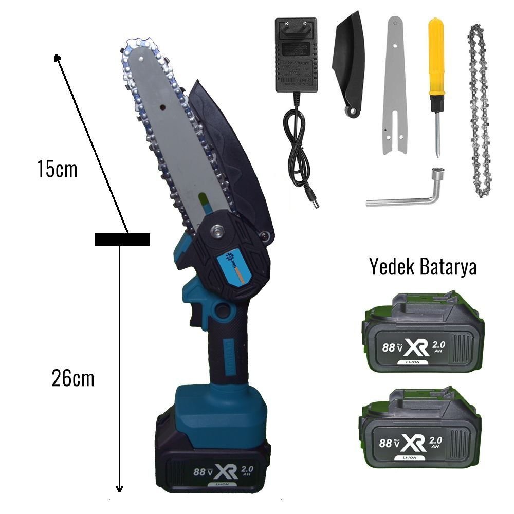 Prohummer PH-TS099 Professional 88vf 2ah Şarjlı Dal Budama Testeresi (Mavi) kullanımı