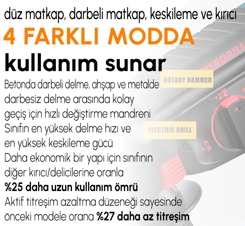 Prohummer PH004 Professional Kırıcı Delici Hilti 880W (Mavi) kullanımı
